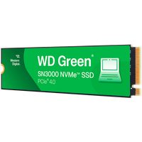 SSD WD Green SN3000 2TB M.2 2280 S3-M PCIe Gen4 x4 NVMe, Read/Write: 5000/4200 MBps, TBW: 250 - 1