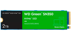 SSD WD Green SN350 2TB M.2 2280 PCIe Gen3 x4 NVMe QLC, Read/Write: 3200/3000 MBps, IOPS 500K/450K, TBW: 100