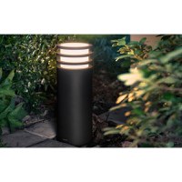 Stalp LED pentru exterior Philips Hue Lucca, 1xE27, 9W (60W), 806 lm, lumina calda (2700K), IP44, 400x142mm, Antracit - 9