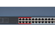 Switch 24 porturi Hikvision DS-3E1326P-EI(B), L2, Smart Managed, 24 × 10/100 Mbps PoE RJ45 ports si 2 × gigabit combos, Putere P