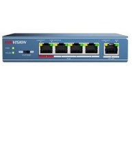 Switch Hikvision DS-3E0105P-E(B), 4-port, PoE - 1