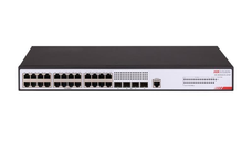 Switch Hikvision DS-3E2528-HI-24T4F: 24 × Gigabit RJ45 port,4 × Gigabit fiber optical port, capacitate: 56 Gbps, alimentare: AC：