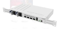 SWITCH MIKROTIK CRS504-4XQ-IN, 1 x 10/100Mbps, 4 x 100 QSFP28 , Procesor: 650 MHz, 64MB RAM, 16MB flash, dimensiuni: 320 x 185 x - 4