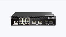 Switch QNAP M2106R CPU Marvell 98DX2528, 6 porturi 2.5Gbps, 2 porturi 10Gbps SFP+, 2 porturi 10GbE RJ45, rackmount, web-managed,