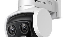 TP-LINK 4MP Outdoor Dual-Lens Pan tilt Network camera, VIGI C540V, Senzor:1/3” CMOS, 3x Mixed Zoom, Distanta focala: 4-12mm, Pan