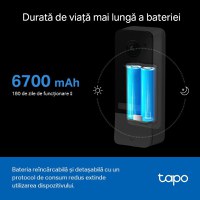 TP-Link Sonerie video smart TAPO D230S1, Senzor: 1/2.7“, Lentile F/NO: 2.1, IR pana la 7m, Rezistenta la ap: IP64, Unghi vizuali - 5