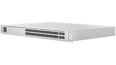 UBIQUITI Hi-Capacity Aggregation (28) 10G SFP+ ports (4) 25G SFP28 ports DC power backup-ready Layer 3 switching.