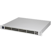 Ubiquiti Layer 3 switch with (48) GbE RJ45 ports and (4) 10G SFP+ ports. - 1