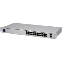 Ubiquiti UniFi Switch 24 is a fully managed Layer 2 switch with (24) Gigabit Ethernet ports and (2) Gigabit SFP ports for fiber - 1