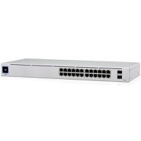 Ubiquiti USW-24-POE Gigabit Layer 2 switch with twenty-four Gigabit Ethernet ports including sixteen auto-sensing 802.3at PoE+ p - 1