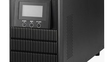 UPS nJoy Aten PRO 1000, 1000VA/800W, On-line (double convension UPS), LCD Display, 3 Prize Schuko cu Protectie, Tower, Smart SNM