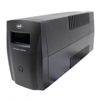 UPS PNI SafePC E650VA, putere 390W, 1.8A, iesire 2 x 230V, ecran LCD acumulator 7.2A inclus, Capacitate: 12V/7Ah, Timp backup: 8 - 4