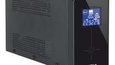 UPS Serioux Line Interactive 600LI, ecran LCD, capacitate 600VA/360W, 2 prize Schuko , baterie 12 V / 7.0 Ah × 1, timp mediu de