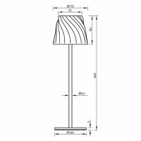 Veioza LED portabila Vivalux ESTELLA Albastru, 3.7V, 3W, 230 lm, lumina neutra (4000K), dimabila 10-100%, Touch control, IP54, b - 2