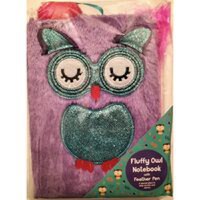 Fluffy Owl Notebook with Feather Pen - 1