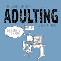 The Scary Reality of Adulting - 2024 Square Wall Calendar - 1