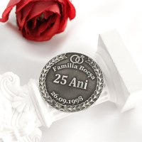 Moneda Aniversara din Argint 925 - 3cm personalizabila - 1