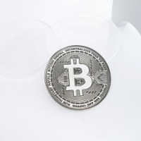 Moneda Bitcoin 3cm din Argint 925 personalizabila - 2