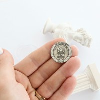 Moneda Comemorativa din Argint 2.5cm - gravura 3D Fata&Verso - 3