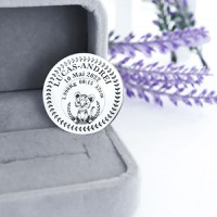 Moneda pentru Mot/Botez 3cm din Argint 925 personalizabila - 1