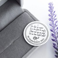 Moneda pentru Mot/Botez 3cm din Argint 925 personalizabila - 3