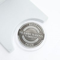 Moneda Teambuilding 3cm din Argint 925 personalizata cu sigla firmei - 4