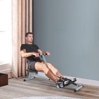 Aparat de Vaslire Profesional pentru Fitness cu Display, PVC, țevi de oțel, Gri, negru 130x67.5x67cm HOMCOM | Aosom RO - 1