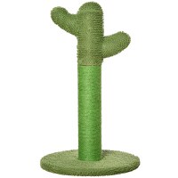 Arbore de Zgariat PawHut pentru Pisici Adulte si Pisicute in Forma de Cactus cu Coarda de Sisal, 40x40x65cm, Verde | Aosom RO - 1