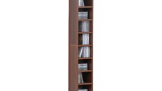 Biblioteca tip coloana cu 12 etajere, din MDF, sustine maxim 15kg 21x20x175cm, maro HOMCOM | Aosom RO