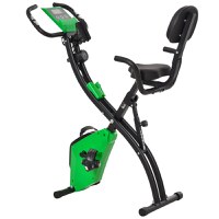 Bicicleta Pliabila 2 în 1, Rezistenta 8 Nivele Elastice pentru Brate si Ecran LCD, 97x51x115cm, Verde HOMCOM | Aosom RO - 1