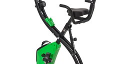 Bicicleta Pliabila 2 în 1, Rezistenta 8 Nivele Elastice pentru Brate si Ecran LCD, 97x51x115cm, Verde HOMCOM | Aosom RO