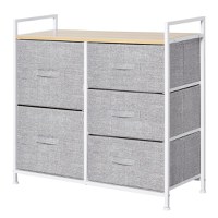 Dulap organizator pentru casa cu 5 sertare detasabile, cadru din otel, 83x29x77cm HOMCOM | Aosom RO - 1