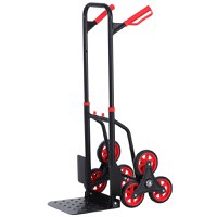 Durhand carucior cu 6 roti, pentru colete, suporta 150kg, negru | AOSOM RO - 1