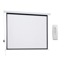 Ecran Proiecție 84 Inch HOMCOM, Motorizat Home Cinema, Alb | Aosom RO - 1