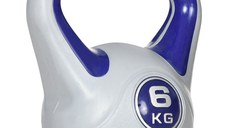 Gantera Kettlebell 6kg cu protectie moale si baza plata din PU si nisip, 20x13x22cm, violet SPORTNOW | Aosom RO