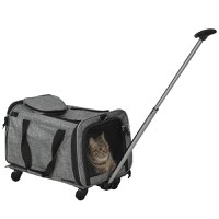 Geanta de transport 4 in 1 cu roti pentru pisici, caini de talie mica, troller pentru animale de companie, rucsac PawHut | Aosom RO - 1