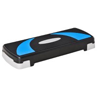 HOMCOM Aerobic Fitness Step, Stepper reglabil la 3 inaltimi 10-15-20 cm pentru antrenament acasa si la sala, albastru si negru - 1