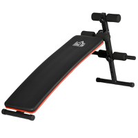 HOMCOM Bancă pentru Abdomene Pliabilă și Reglabilă, Bancă pentru Exerciții cu Spătar Reglabil, 47x139x51-69 cm, Negru | Aosom Romania - 1