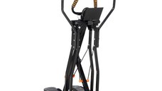 HOMCOM Bicicleta de exercitii eliptica pentru casa si sala de sport cu 4 nivele de rezistenta, monitor LCD si 2 roti, otel si ABS, 90x62x150 cm, negru