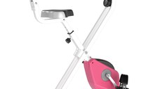 HOMCOM Bicicletă Fitness Pliabilă cu 5 Poziții, Rezistență Magnetică 8 Nivele, Antrenament Acasă, 43x97x109cm, Gri și Negru | Aosom Romania