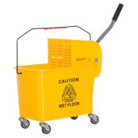 HomCom Carucior Galeata 20L cu Separator Apa si Dispozitiv de Stoarcere Removibil in PP, 60x27x70.5cm - 1