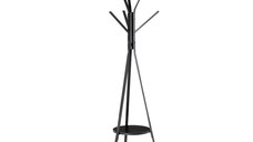 HOMCOM Cuier în Formă de Pom Design Modern, Metal Negru, Ideal pentru Hol, 45x45x180 cm | Aosom Romania