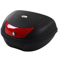 HOMCOM Cutie de Depozitare pentru Cască de Motocicletă, 48L, Rezistentă la Apă, cu 2 Chei, PP, Negru, 59x43x33cm | Aosom Romania - 1