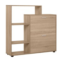 HOMCOM Dulap Pantofi Design Modern 20 Perechi pentru Hol in Lemn 101,5 x 25,5 x 98 cm | Aosom Romania - 1