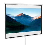 HOMCOM Ecran de Proiecție 203x152 cm, Fabricat din Țesătură și Metal, Ideal pentru Vizualizare Filme și Prezentări | Aosom Romania - 1