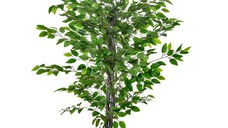 HomCom ficus artificial, ghiveci inclus, 135 cm, verde | Aosom Ro