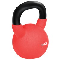 HOMCOM gantera Kettlebelle acoperit cu neopren, fonta solida, 10 kg, rosu | AOSOM RO - 1