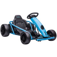 HOMCOM Go Kart Electric pentru Copii, Kart cu Pedale pentru Copii cu Pornire Lentă, Claxon, 115x77x54 cm, Albastru | Aosom Romania - 1