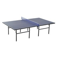 HomCom Masa de Ping Pong Pliabila pentru Interior si Exterior in Lemn MDF si Otel, Albastru Inchis 152.5x274x76cm - 1