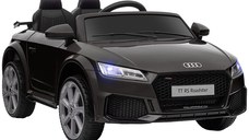 HOMCOM Masina Electrica pentru Copii AUDI TT, Auto Electrica pentru Copii 3-5 Ani cu Telecomanda, USB, Portiere care se deschid si Faruri LED, Negru